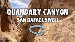 Quandary Canyon, Canyoneering, San Rafael Swell, Utah