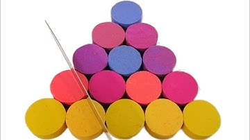 Satisfying Video | How to make a rainbow triangle from kinetic sand