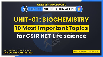 𝐁𝐈𝐎𝐂𝐇𝐄𝐌𝐈𝐒𝐓𝐑𝐘: 𝟏𝟎  𝐌𝐎𝐒𝐓  𝐈𝐌𝐏𝐎𝐑𝐓𝐀𝐍𝐓 𝐓𝐎𝐏𝐈𝐂𝐒  𝐅𝐎𝐑 𝐂𝐒𝐈𝐑 𝐍𝐄𝐓 LIFESCIENCES 𝐅𝐑𝐎𝐌 𝐔𝐍𝐈𝐓 𝟏
