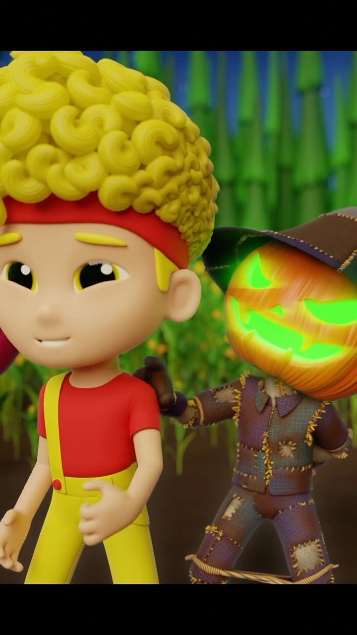 Running from the Pumpkin-Head Scarecrow on Halloween Night! | D Billions #shorts #db