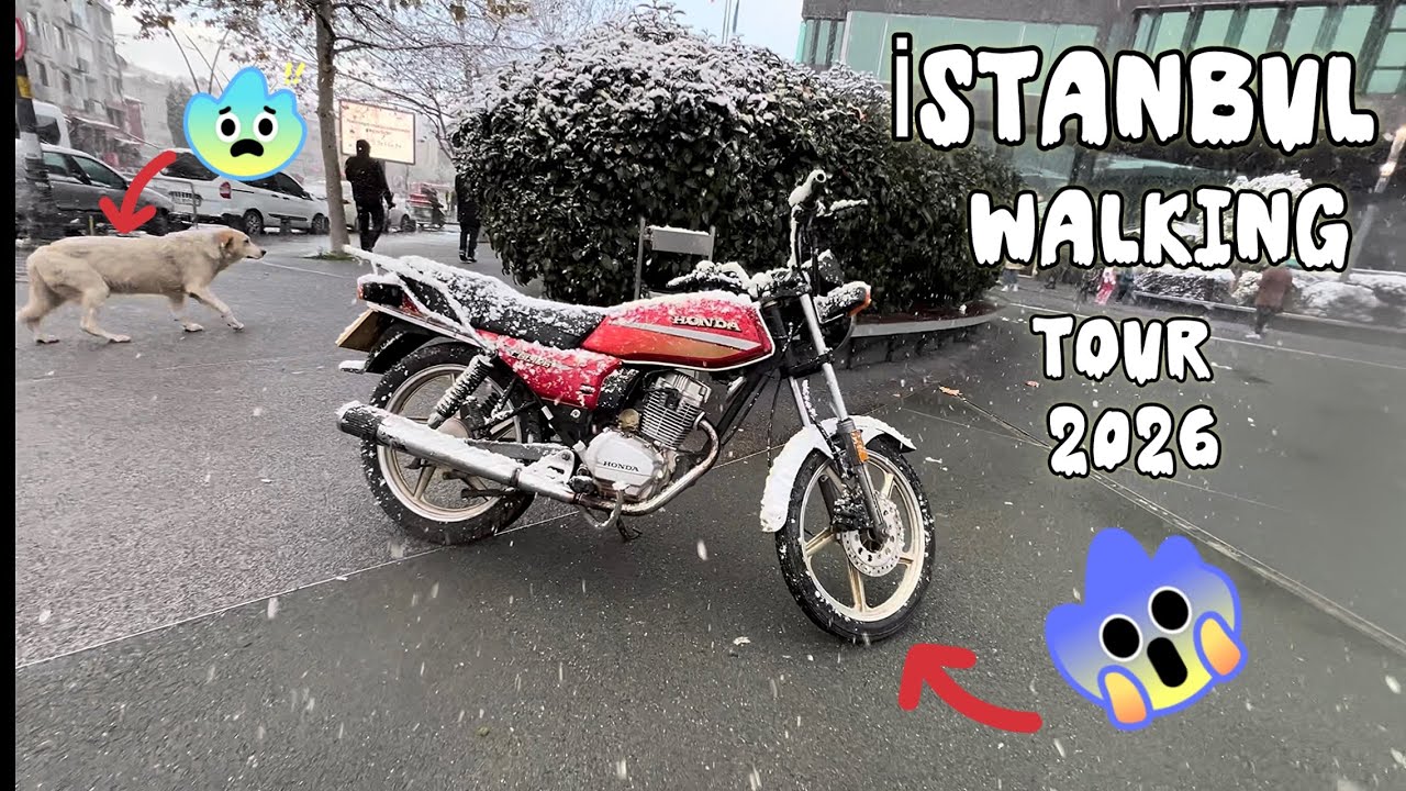 Snow in Istanbul 2026  walking tour #istanbul 