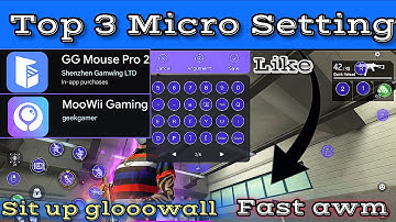 Top 3 micro setting for free fire in moowee gaming/gg mouse pro micro setting in free fire#freefire