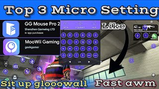 Top 3 micro setting for free fire in moowee gaming/gg mouse pro micro setting in free fire#freefire screenshot 2