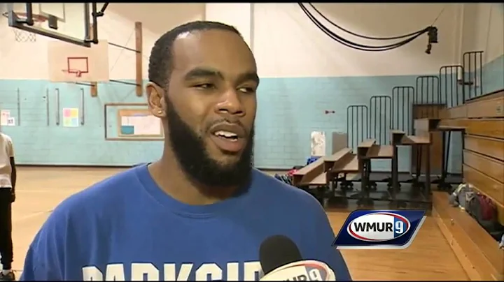 Teen donates sneakers to Manchester basketball pla...