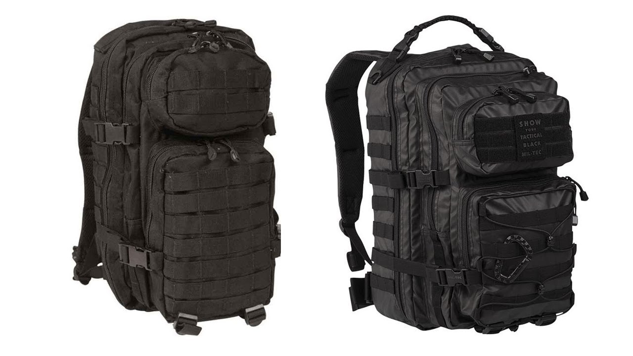 Mil-tec Mochila negra US Assult grande 36 litros : : Moda