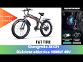 Bicicleta eléctrica Shengmilo MX01 1000W 48V. E-bici Shimano 21 Velocidades Beach Cruiser