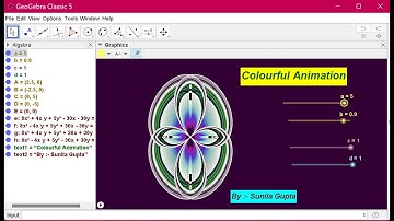 Colourful animation ll  GeoGebra  tutorial ll GeoGebra  animation