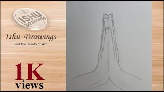 How to draw praying hands | Namaste hands | easy Hand drawing