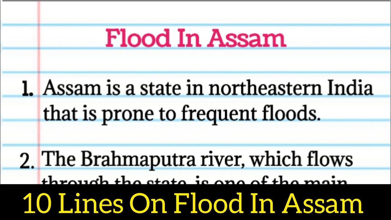 short essay on flood in assam