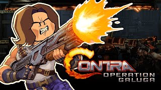 This game is TEARING US APART | Contra: Operation GALUGA screenshot 3