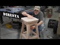 Fully Sculpted Stool in Walnut