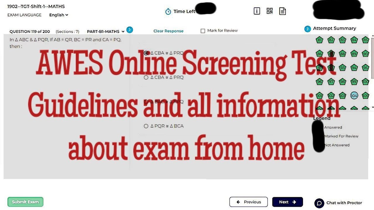 Guidlines for AWES online screening test in hindi