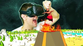 TOSSING HERETICS INTO A VOLCANO + BECOMING THE MOST POWERFUL VR GOD! - DEISIM VR HTC VIVE Gameplay