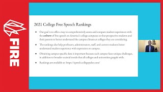 FIRE Faculty Network Webinar — College Free Speech Rankings