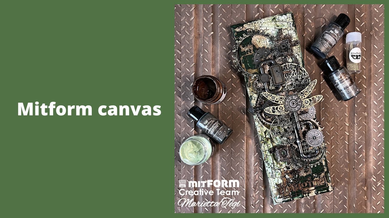Step by step mixed media canvas tutorial - Dragonfly - YouTube