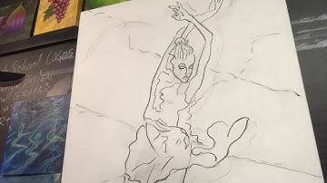 A 30 second time lapse video of painting "The Ballerina"