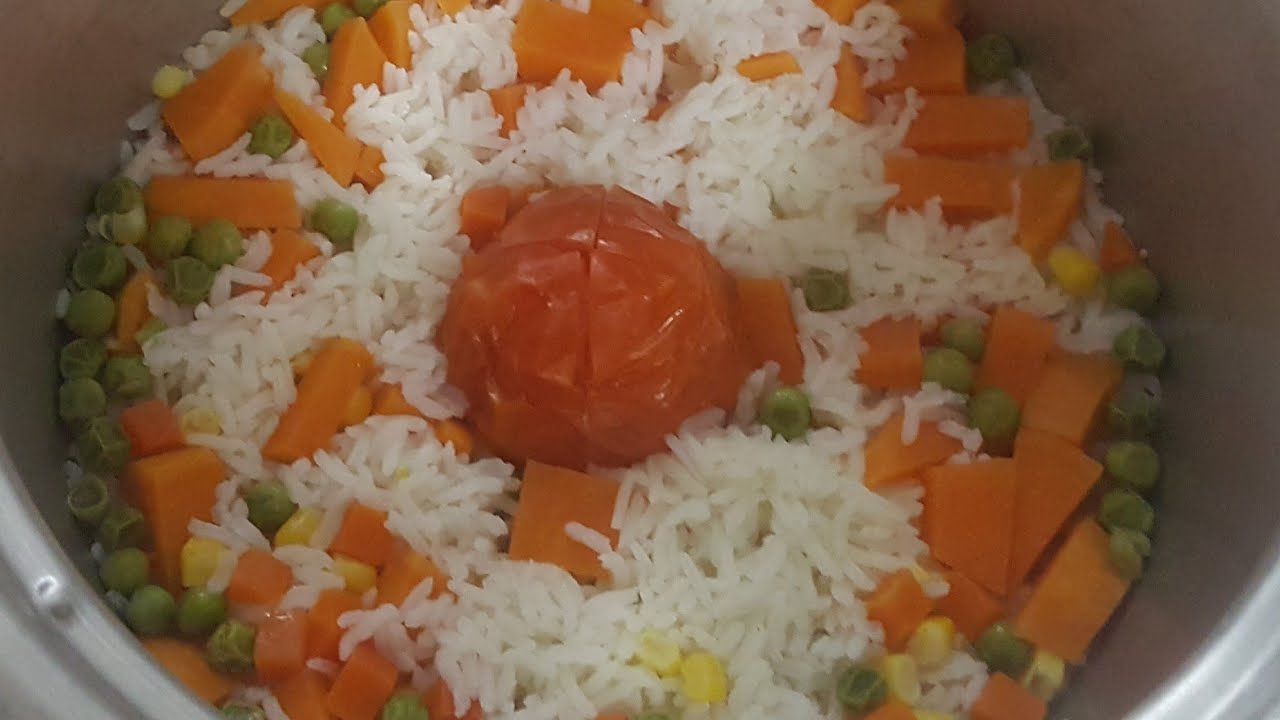Cooking Rice with Mixed Vegetables YouTube