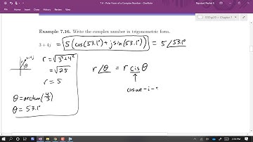 MAT-1312 - 7.4 - Polar Form of a Complex Number