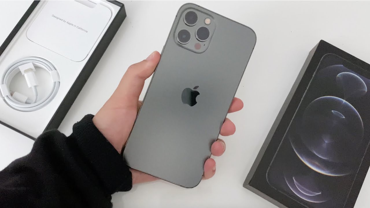 Iphone 12 Pro Max Unboxing Graphite Pacific Blue Comparison Youtube