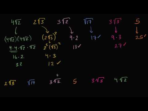 ფესვებიანი ირაციონალური რიცხვების შედარება