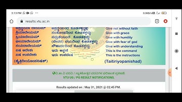 VTU UPDATE :today 2021 results 3rd sem and 4th sem results Fastest Update🔥 #vturesults #vtu