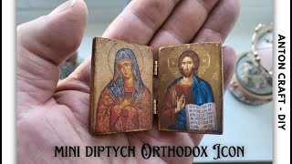 Famous How to make Mini diptych Orthodox icon Virgin Mary and Jesus - religious travel size - Decoupage art Net Worth