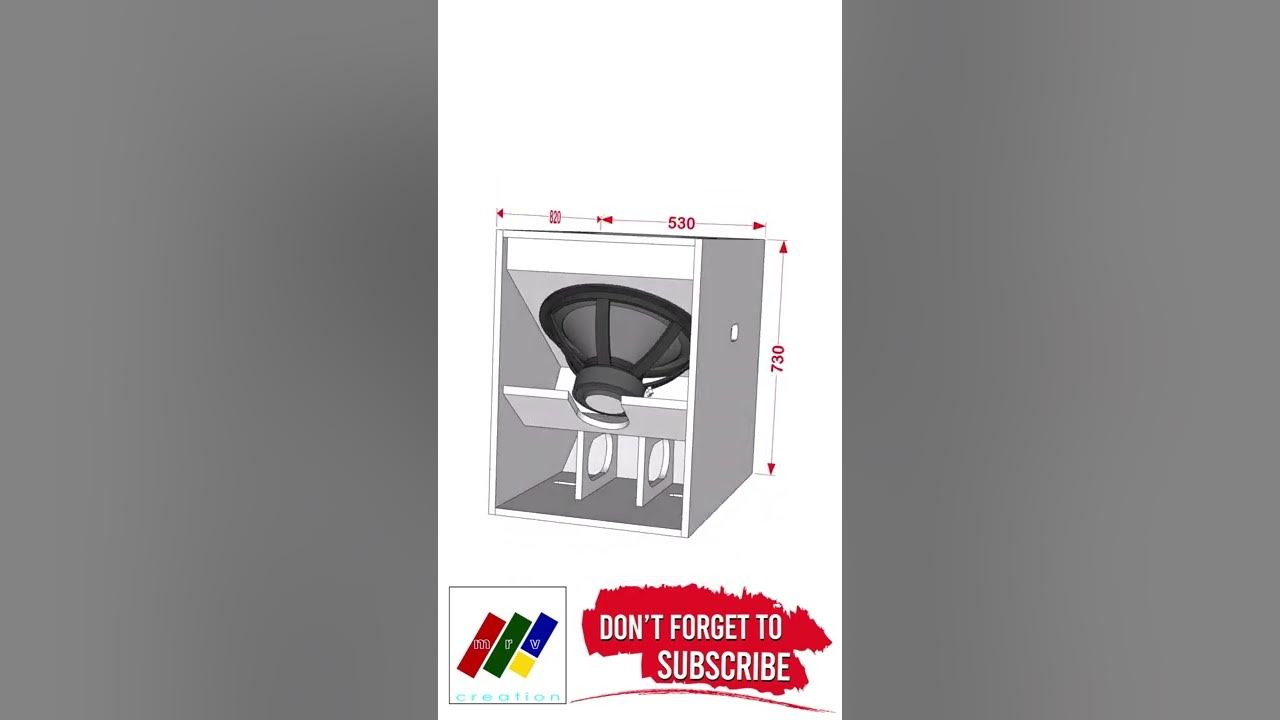 Diy speaker box plan 1x18 rev 1 tapped horn xvlll shorts youtube