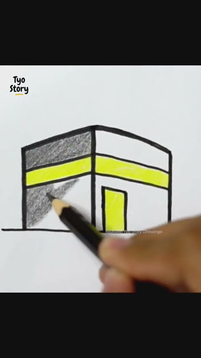 How to Draw a Kaaba #timelapse #easydrawing #howtodraw #drawingtutorial #mecca #kaaba #shorts