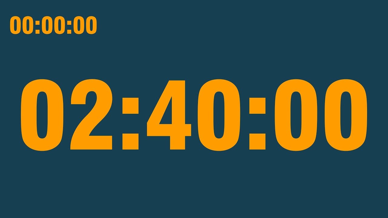 2 HOUR 40 MINUTE TIMER • 160 MINUTE COUNTDOWN TIMER ⏰ LOUD ALARM ⏰