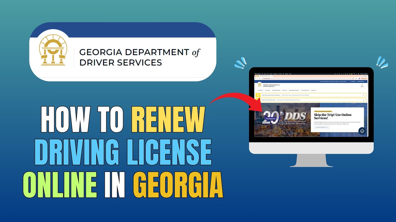 HOW TO RENEW DRIVING LICENSE ONLINE IN GEORGIA - UPDATE 2026 - YouTube