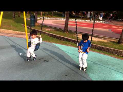 Kee Oon, Say Siong and Yan Meng - swinging at play...