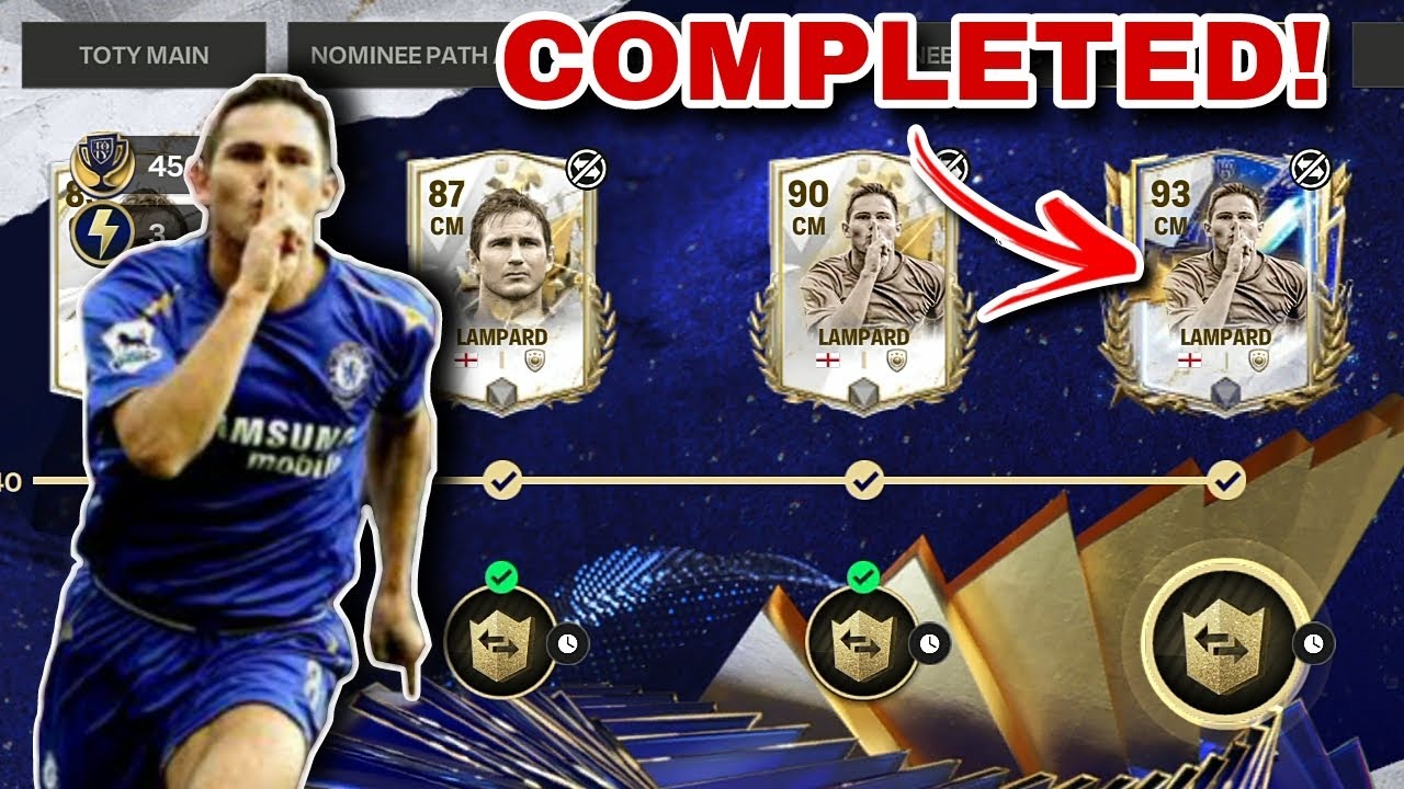 COMPLETING LAMPARD EXCHANGES! 93 OVR Lampard Prime Icon - TOTY Icon Evolutions Chapter | FC Mobile