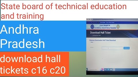 AP diploma hall tickets download c16, c20 l Saipavan public news l#apdiploma