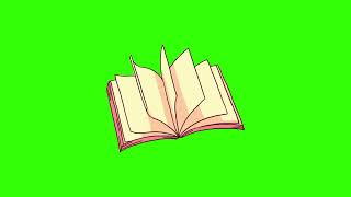 book animation | green screen (livro abrindo, fundo verde)