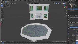 Blender Chinese tutorial: addons-building tools 3.  建房子插件 3: dreamhouse and swimming pool梦想屋与泳池