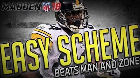 Madden 18 - Easy Scheme Beats All Coverages Man and Zone