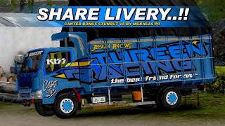 SHAREE‼️LIVERY MOD CANTER BONUS STUNDUT V8 BY MUKHLAS PO||MOD BUSSID TERBARU