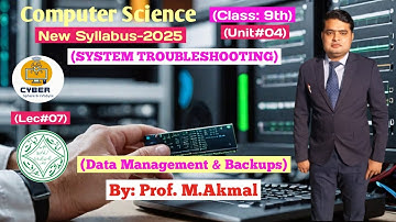 (@Fixing System Troubles WITH Data Management Backups Class 9th computer U#04 New syllabus-2025
