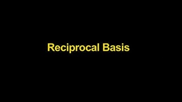 Crystals, Symmetry and Tensors - Lecture 4b - (Reciprocal Basis) #swayamprabha #CH35SP