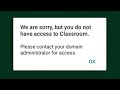 Banned from Google Classroom...