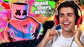 Encontré al fantasma de Marshmello !! ** CONCIERTO EPICO ** - GTA 5 MODS