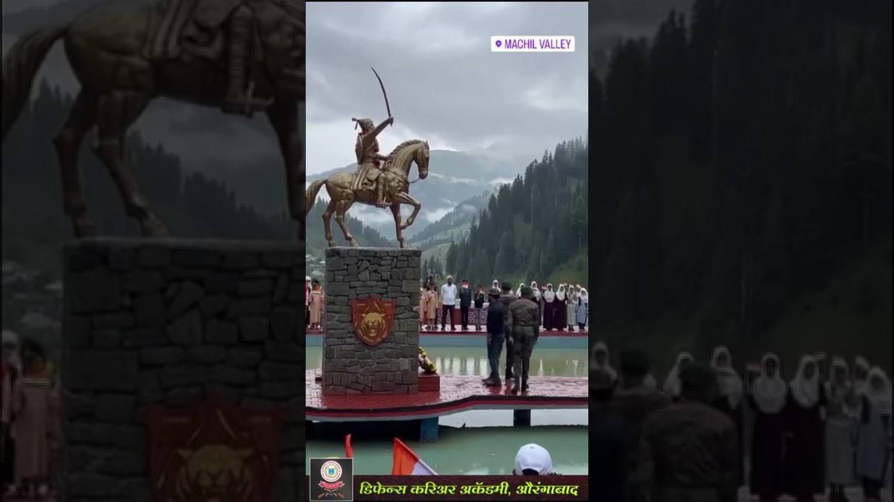 Replica of Chhatrapati Shivaji erected at the highest height in the world by the Maratha Regiment