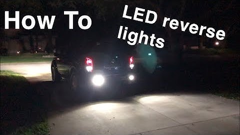 How to install led Reverse/backup lights