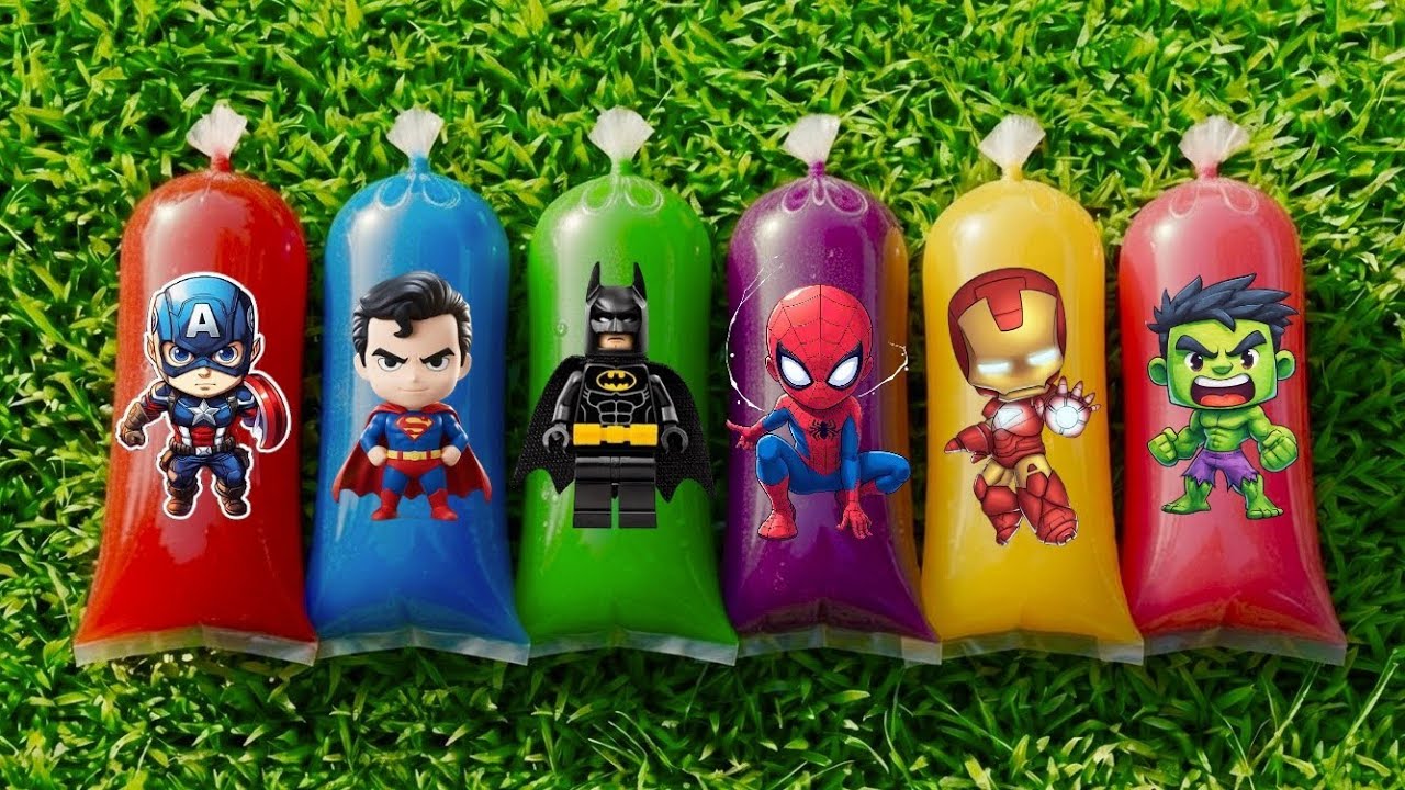 WHO ESCAPES FIRST? AVENGERS MARVEL Jelly Trap (IRONMAN, SPIDERMAN, THANOS, CAPTAIN AMERICA, SUPERMAN