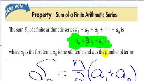 algebra 2, 9-4 arithmetic series