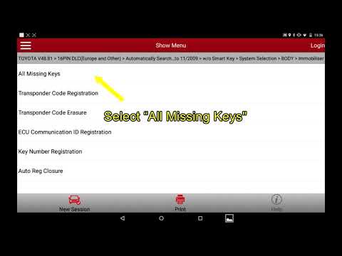 [LAUNCH X-431PRO/PRO3] Matching all car keys and wireless remote method,TOYOTA CROWN(2013)