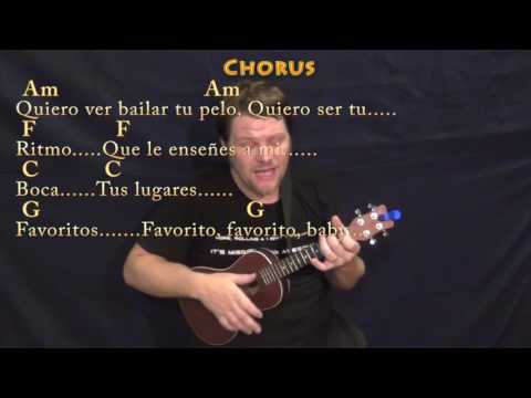 Despacito (Luis Fonsi/Justin Bieber) Ukulele Cover Lesson in Am with Chords/Lyrics