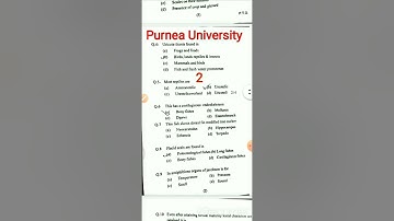 Zoology Honours paper-III purnea University BA-Part2 previous year 2021 #shorts #viral #video #bsc
