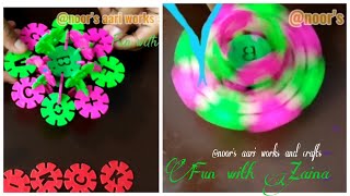 Spinning top making - building block toy making | Fun with Zaina #snowflakes #brainflakes