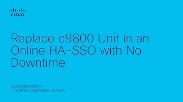 How to Replace a Cisco c9800 Unit in an Online HA-SSO Setup Without Downtime